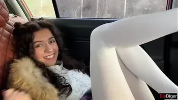 Risky Public Sex in the Car Huge Cum on Face and Cumwalk in metro
