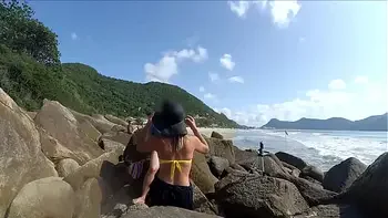 Passers-by were outraged, but she continued to suck and beg to fuck her ass