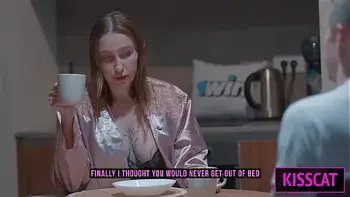 Step son Touches Step mom's Tits in Shared Bed and She Fucks Him Cowgirl the Next Day