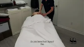 Petite Japanese girl was seduced, and fucked twice during massage