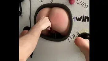 Insatiable ass in the cinema toilet