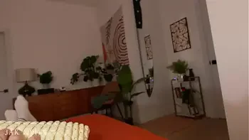 Movie night SNEAKY QUIET SEX in front of my step-sis - Jada Kai