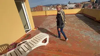 HOT WIFE HIDING WITH THE NEIGHBOR IN THE LAUNDRY ROOM - I WANT TO SUCK AND CUM IN MY MOUTH