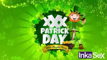 San Patricio - Colombiana Ebony mega tetona es follada por duende de verga grande en secreto después de la fiesta.