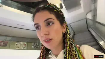 Crazy Cumwalk in Public Shopping Mall Blowjob in Public Toilet