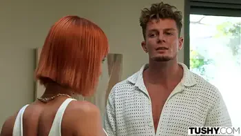 TUSHY Stunning Redhead Dolly Dyson Has Intense Double Penetration Orgasm