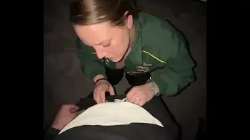 Teasing and Flashing then I Slurp His Cum Out