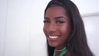 20 years old Brazilian ebony with perfect breasts, Jenny Pretinha takes a monster cock balls deep then 2 more other (DAP, Anal, 3on1, ebony, BBC, monster cock, ATM) OB473