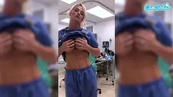 Hot Fit MILF Nurse Gets Fired For Showing Pussy