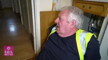 Stripper fucks elderly plumber to pay for repairs - trailer
