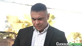 Husband Walks In On His Blonde Hotwife Getting Fucked Hard