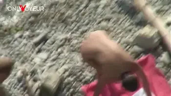 Beach Voyeur. Slut wife gives head and gets fucked in public