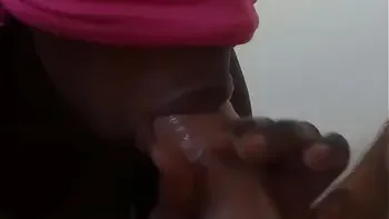 ebony teen blowjob swallow