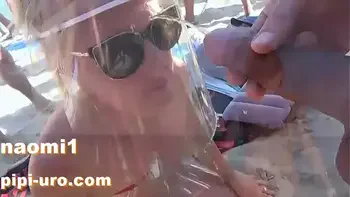 Anti covid for naomi at a public beach