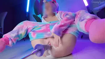 Too Much Cum... Now There’s a Puddle on the Floor