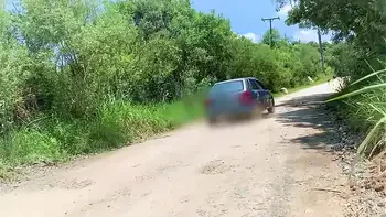 Passing cars honked but I still to fuck her in the ass. Anal on the side of the road.