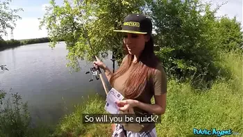 Public Agent - I fucked a French girl with absolutely massive natural tits camping with her boyfriend in their tent!