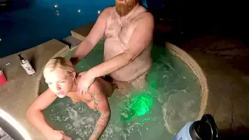 Hot Tub Sex With Blonde Cheating Wife Deliah Grace