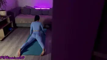 Stretching a strained butt after a yoga