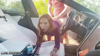 Petite Amateur Fucked In Car While Driving