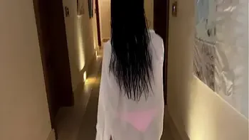 Fucked a Black-Haired Stranger on Vacation and Cum in Her Mouth