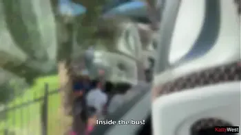 Public Dick Flashing in the Bus - Pervert Jerks Off On Girl And She Grabs His Cock