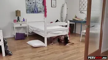 Stepmom latina MILF stuck under the bed This was my chance