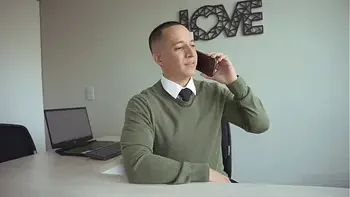 I seduce my boss to get a new job by giving him a great fuck in the office.