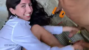 Three workers persuade a fragile inspector to fuck. Katty West   DisDiger, Falcon Al and Kit Belove