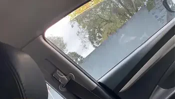 A stranger from side of road drains my balls right in the car