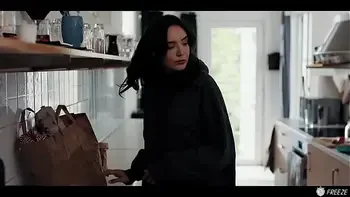 Pick Me Girl - Cute Brunette Freeze Fucked and Swallowing Cum