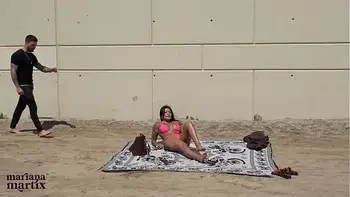 Rough sex with a fan I meet on the beach in Barcelona - Mariana Martix and Rauls Bud