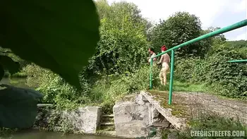 Two Girls with big tits Nude Beach Fun