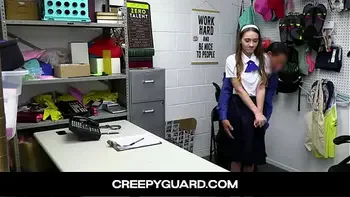 CreepyGuard-Tiny Teen Shoplifter Fucked By Guard After Finding Dildo - Sera Ryder, Tommy Gunn
