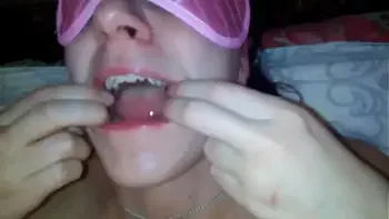 Wife deepthroat bulge fuck and creampie