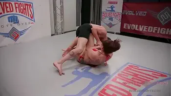 Gabriella Paltrova and Jay West fight dirty in a hot mixed gender, winner fucks loser wrestling match