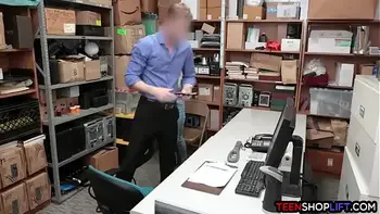 Tiny with big tits latina teen gets busted stealing