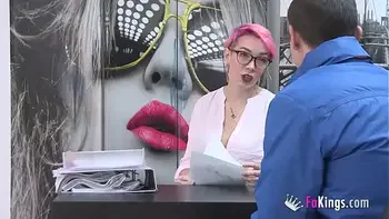 A horny boss and a young shy candidate. Best job interview ever