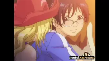 Nerd gets dick between busty babes tits - Boobalicious - Hentai.xxx