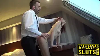 Redhead Andi Dye stretched with maledom cock and cumshot