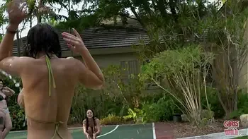 GIRLS GONE WILD - Lesbian Pool Party Ends With Lots Of Pussy Eating