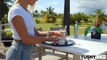 TUSHY Blonde Beauty Gets Her Ass Dominated By A Huge Dick