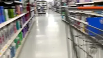 A Real Freak Recording a Hot chick at Walmart -