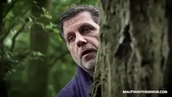 Creepy old guy licks ass and fucks runner in the park