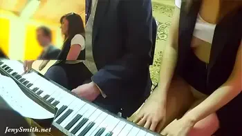 Naughty Teacher with no panties prank with a real student. By Jeny Smith