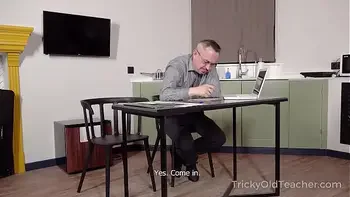 Tricky Old Teacher - Cutie uses her body to pass the exam successfully