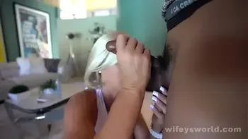 Busty MILF Sucks And Swallows Young BBC