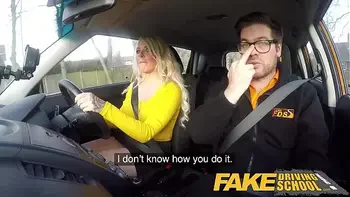 Fake Driving Louise Lee Riding the Instructors Cock