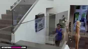 Naughty America Natalie Knight tries on lingerie before fucking friends bro