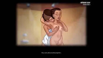 Petite milf receiving a sexy massage and giving us a handjob l My sexiest gameplay moments l Summertime Saga l Part #5